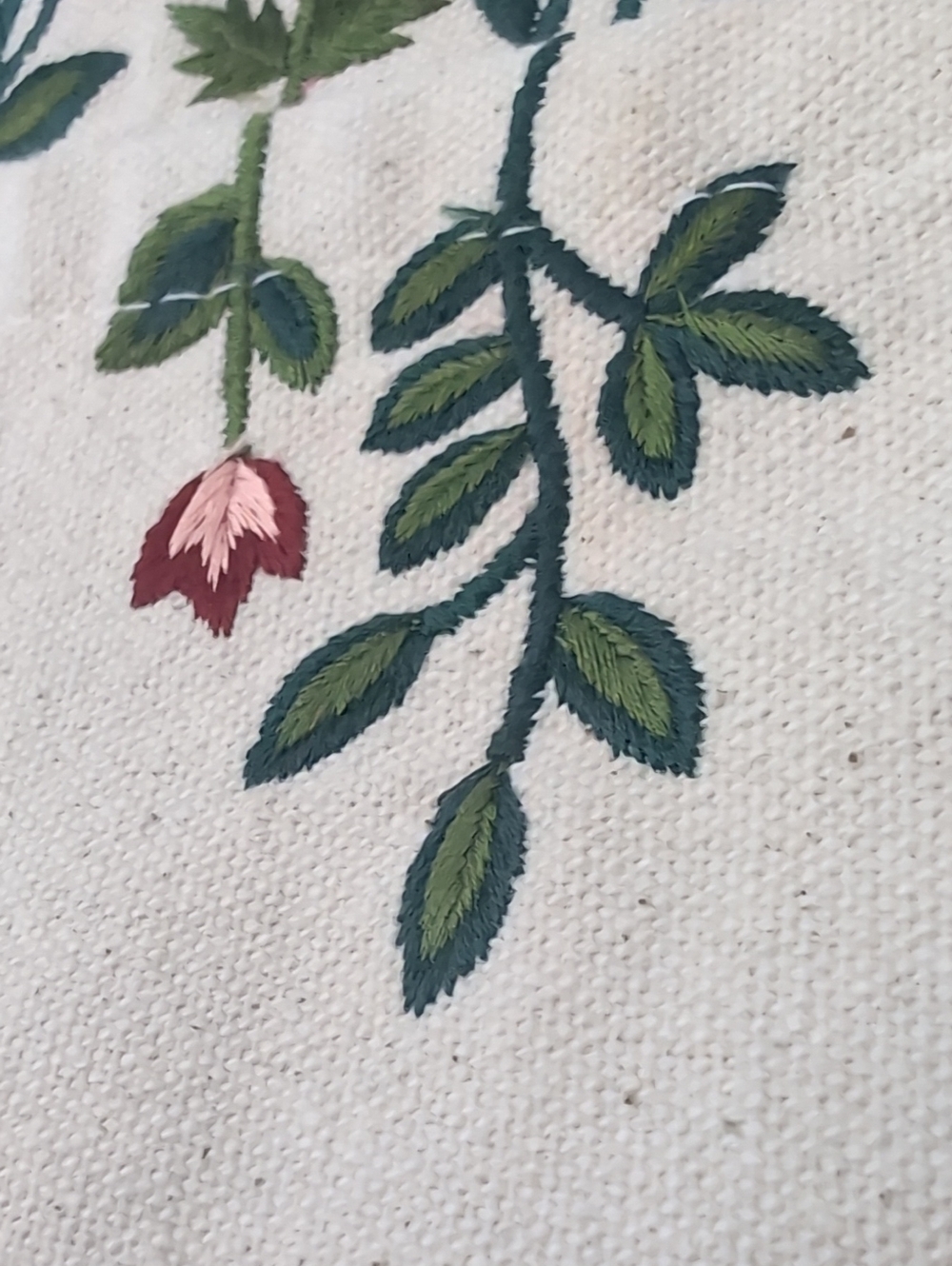 Floral Embroidered Canvas Bag - Picture 5 of 5